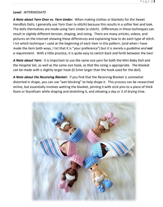 Sweet Handfuls Dolls Hospital Set | Amigurumi Baby Accessories Crochet Pattern (PDF) BBM