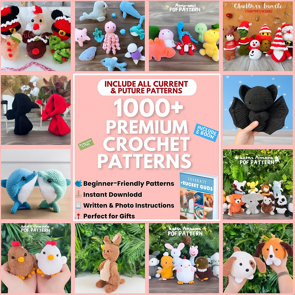 1000+ Premium Crochet Patterns Bundle | Amigurumi & Toy PDF Collection BBM