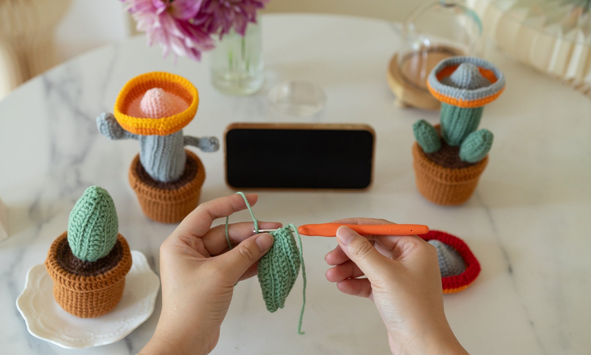 Cacti Amigurumi DIY Crochet Kit Wizardi F07N8-M191-M193 Wizardi