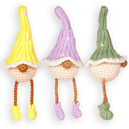 Colorful Gnomes. Gnome Amigurumi DIY Crochet Kit Wizardi F07N8-M25 Wizardi