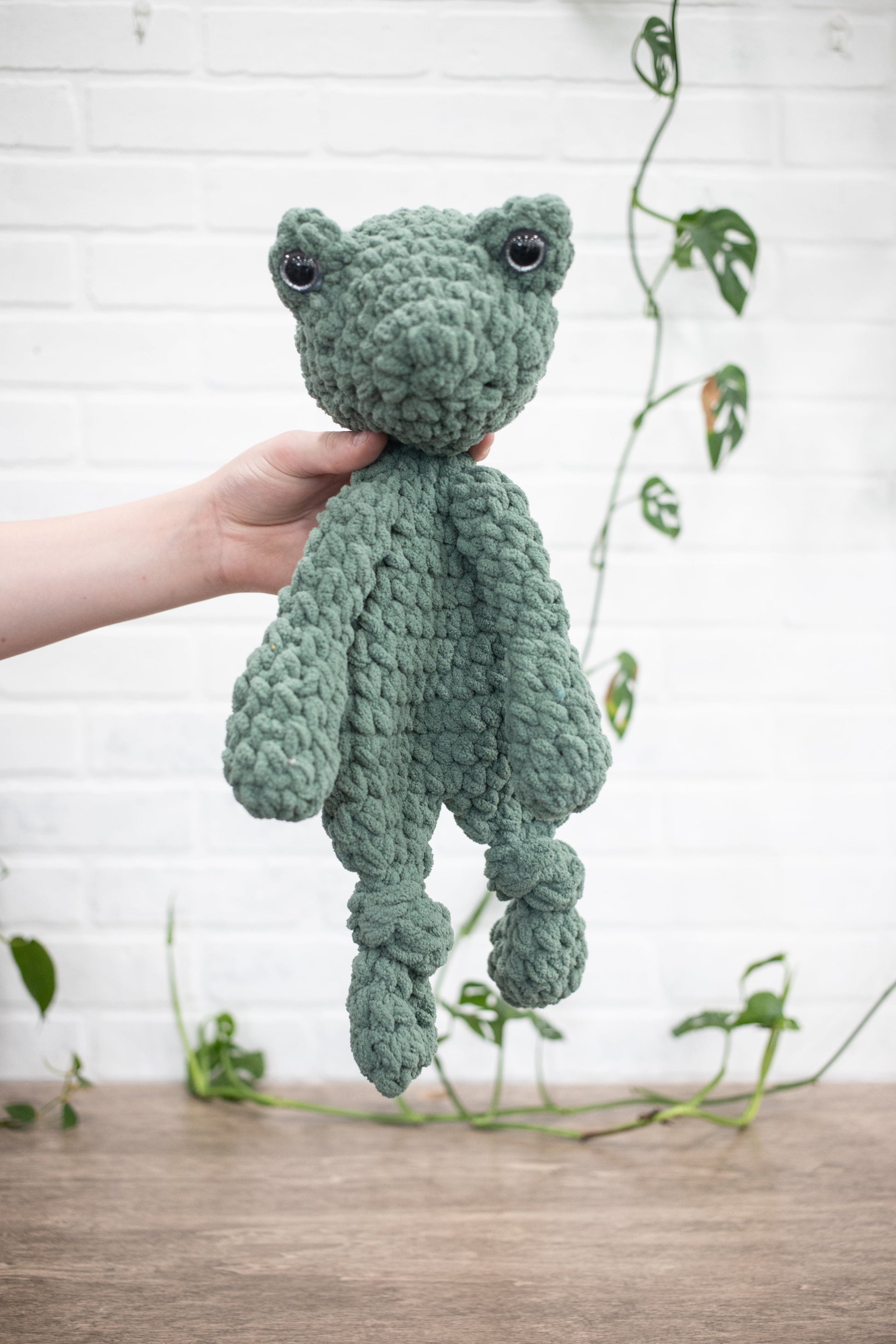 Crochet Frog Lovey, Crochet Stuffed Animal, Amigurumi Frog Snuggler The McGarvey Workshop
