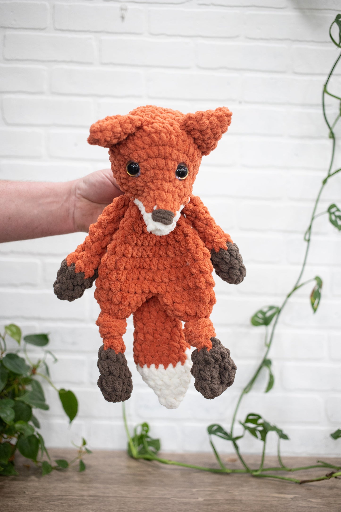Fox Lovey, Crochet Stuffed Animal, Amigurumi Fox Snuggler The McGarvey Workshop