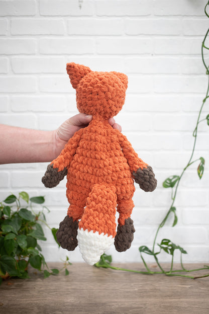 Fox Lovey, Crochet Stuffed Animal, Amigurumi Fox Snuggler The McGarvey Workshop